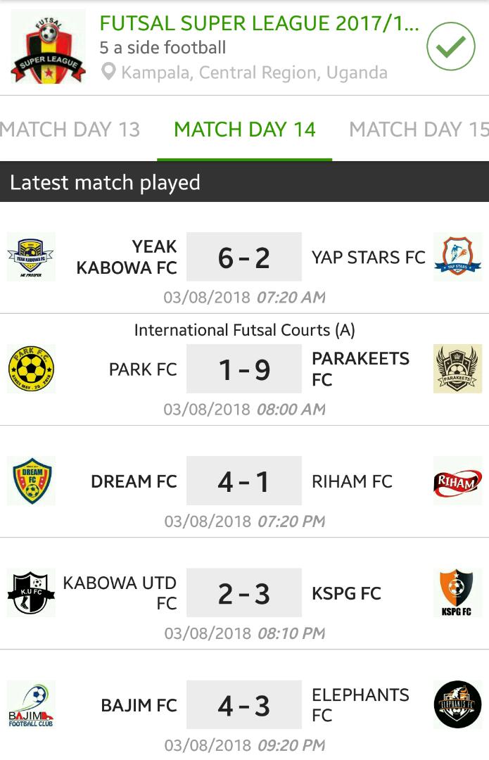 IFCourtsU's tweet photo. The Futsal Super League results tonight. What a night that was. https://t.co/565zaaSLgA