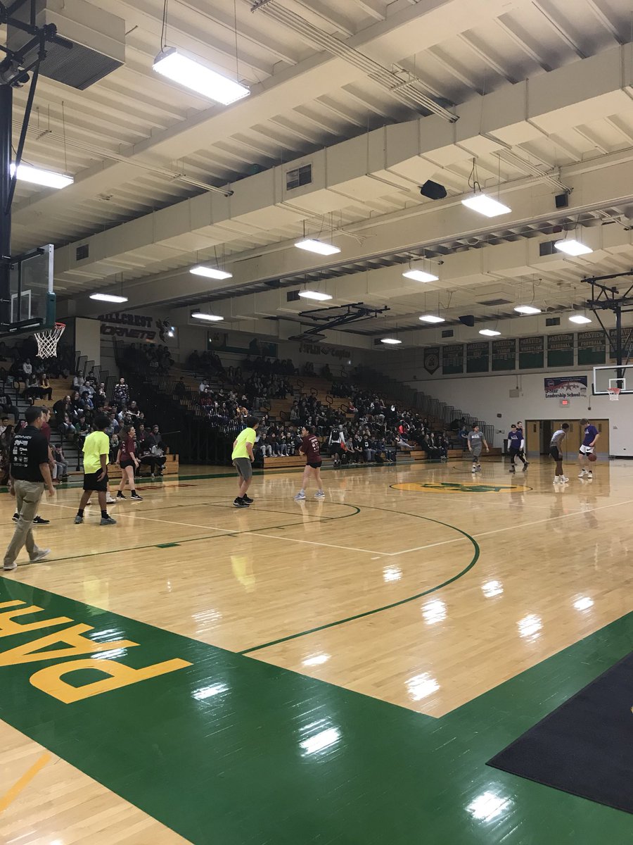VikingCounsel's tweet photo. It’s one of our favorite days of the year! Bambinos 3 on 3 basketball tourney benefiting Freshmen Focus! So fun to see our basketball players cheering on and coaching their friends! #BeParkview #WarmUpforStateQuarterfinals #FreshmenFocus @PHSVikingWilson https://t.co/K6Wj1m5Jhi