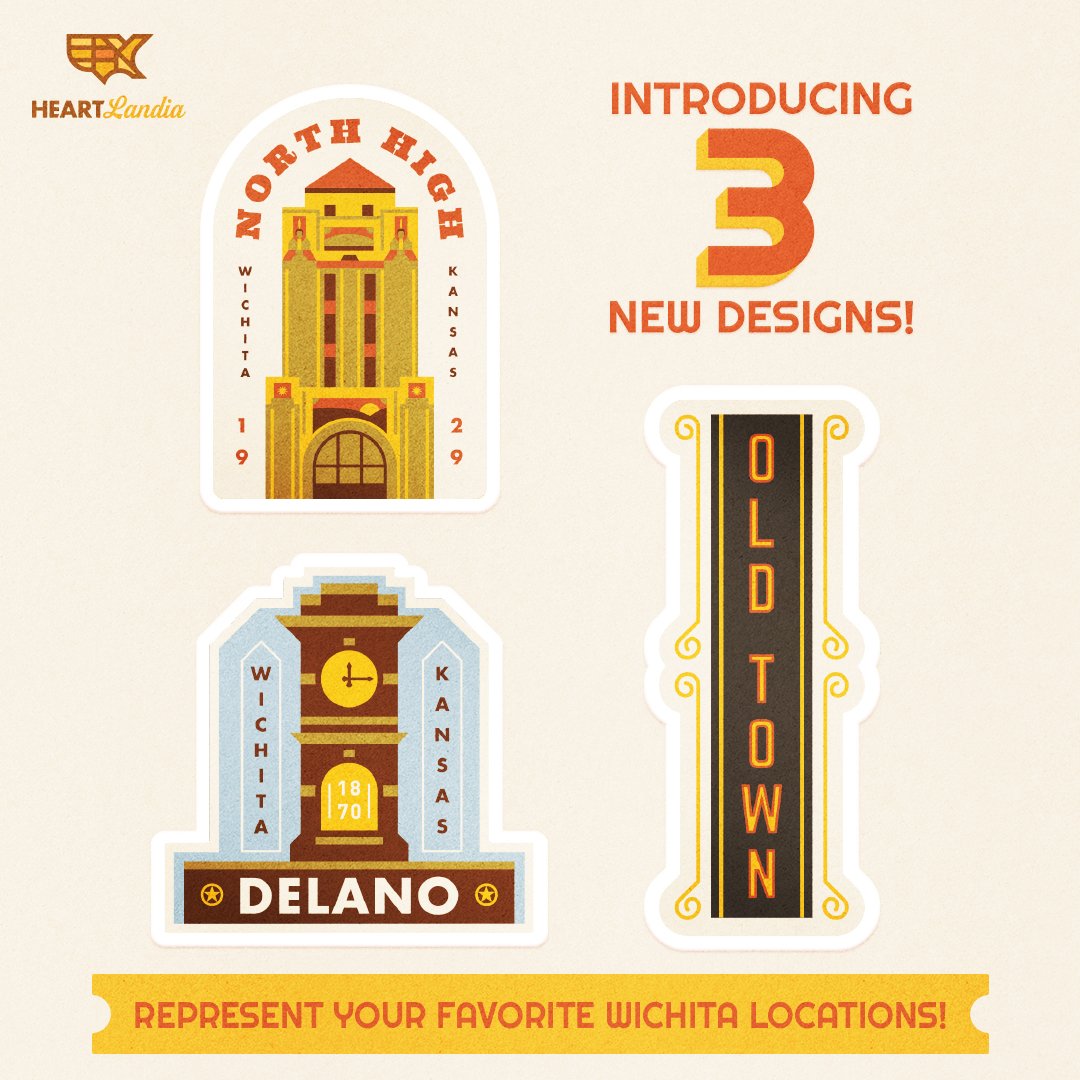 New sticker designs! #stickerlove #ilovewichita