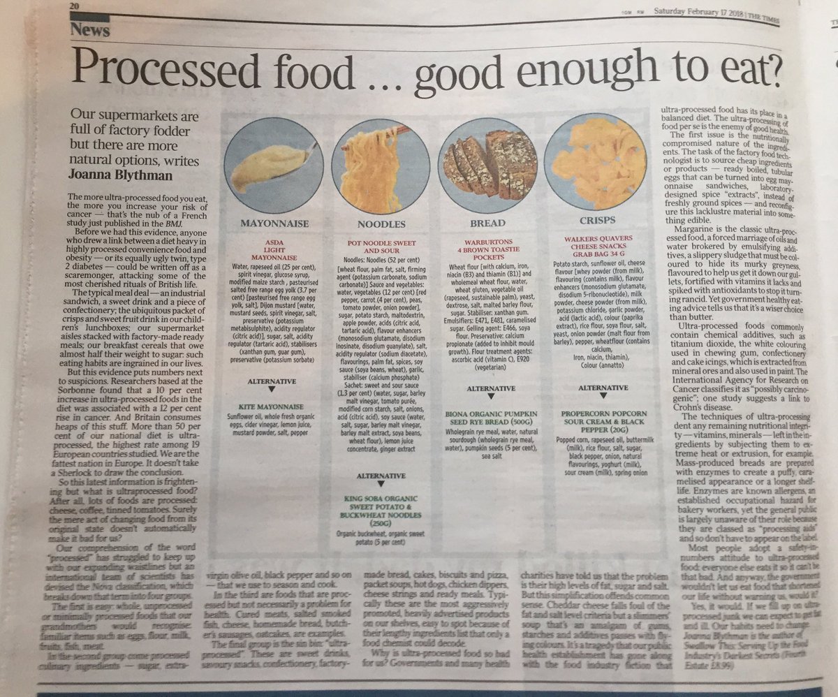 Defining ‘processed’ food.