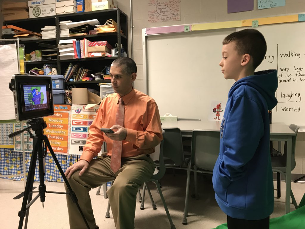 ewitt43's tweet photo. 3rd Ss used @TouchCastEdu to create their nonfiction persuasive essay. I’m love using the @TouchCast remote to control vapps and control the recording. Contact me for help. #phpackers https://t.co/vkO5Ry1IE5