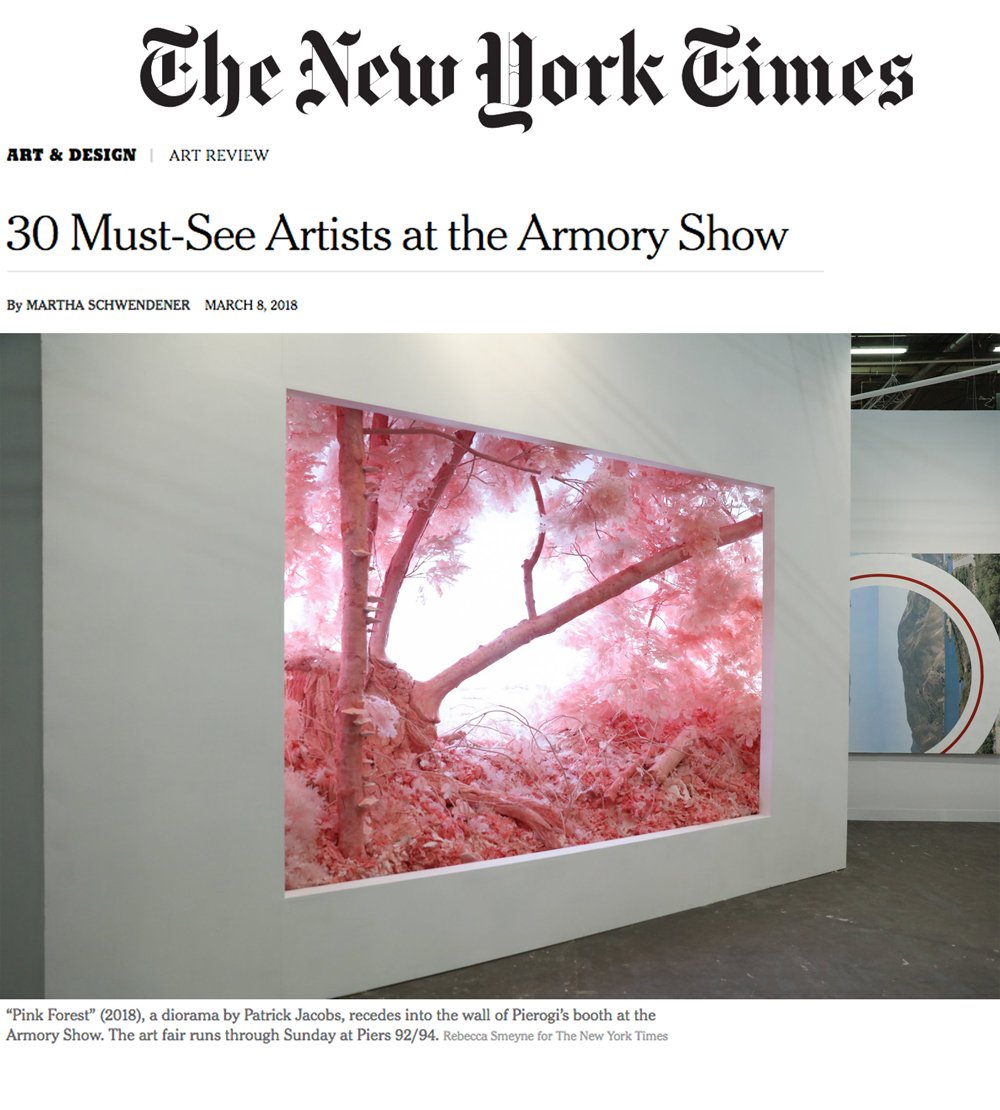 PierogiGallery's tweet photo. A huge thank you to @nytimesarts and Martha Schwendener for covering "Pink Forest" by Patrick Jacobs! On view through Sunday at our booth at @thearmoryshow (Pier 94, Booth 727)!
#PatrickJacobs #PierogiGallery #TheArmoryShow #TheArmoryShow2018 https://t.co/neFhErelgQ