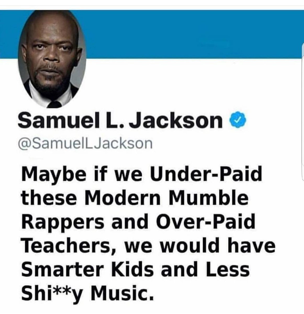 UnofficialOA's tweet photo. Just when you think you can’t love Samuel L Jackson any more, someone sends you this: 
😀😀 https://t.co/6o4KpW3K8j