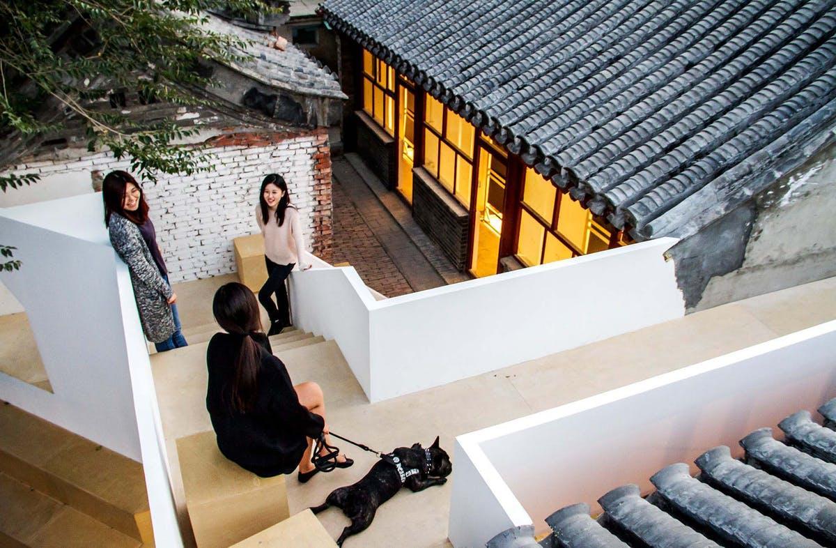 Courtyard Renovation at the White Pagoda Temple | maison h | Archinect bit.ly/2HhzxrF