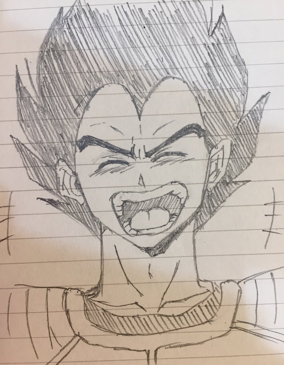 ドラゴンボール好き Twitter પર 勉強の合間にベジータ描いてみた笑 急いで描いたから雑やけど 超のベジータ も好きやけど 私はzの時のtheクールって感じのベジータがもっと好きやったなぁ フリーザ戦の時のベジータが私の中ではベストやったかも ベジータ