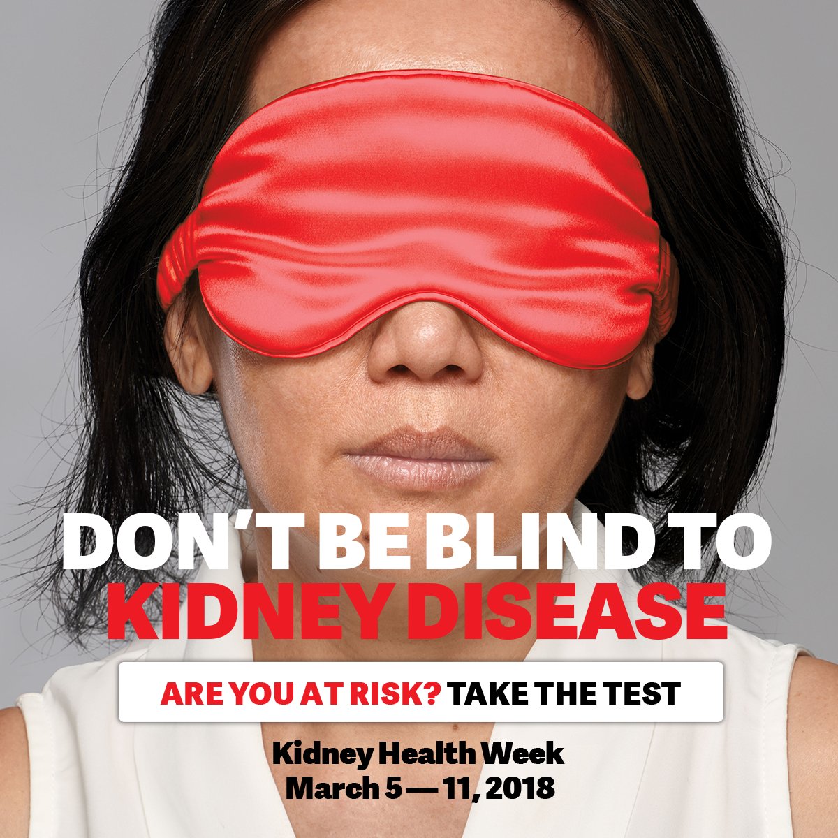 People with diabetes are at increased risk. Don’t be blind to kidney disease by waiting until you feel sick. Take the#KidneyRiskTest this @KidneyHealth Week goo.gl/7TZgw3 #KHW18