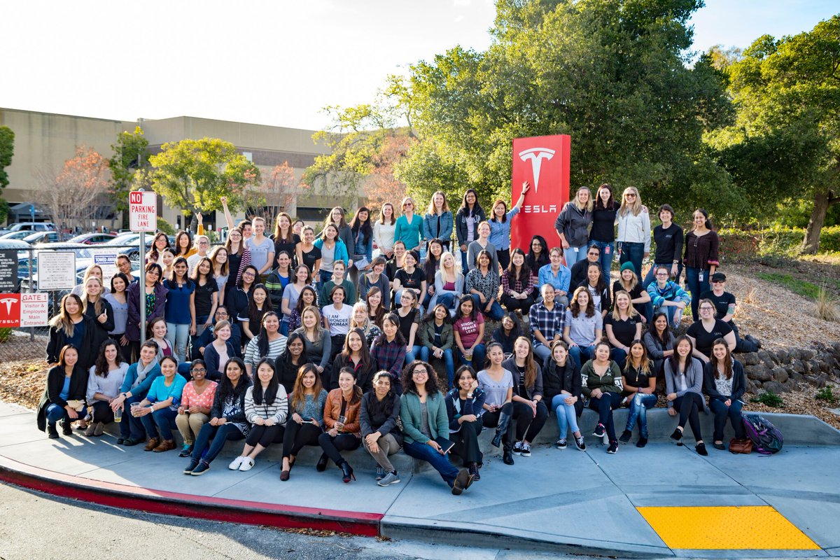KallieWinners's tweet photo. Some of the amazing Women in @Tesla that are paving the way to a more sustainable future.  #InternationalWomensDay2018 https://t.co/cI1J88Vex8