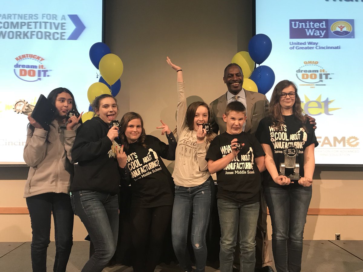 Our Jones Jets brought home 2 trophies tonight!!!  Outstanding Videography and the big award of Viewer’s Choice!!! Thanks for all who voted and for all the support!! <a href="/dr_poe/">Dr. Randy Poe</a> <a href="/Boone_County/">Boone County Schools</a> <a href="/CourtisWLWT/">Courtis Fuller</a> <a href="/DreamItDoItOKI/">Dream It Do It OKI</a> <a href="/MazakCorp/">Mazak North America</a>