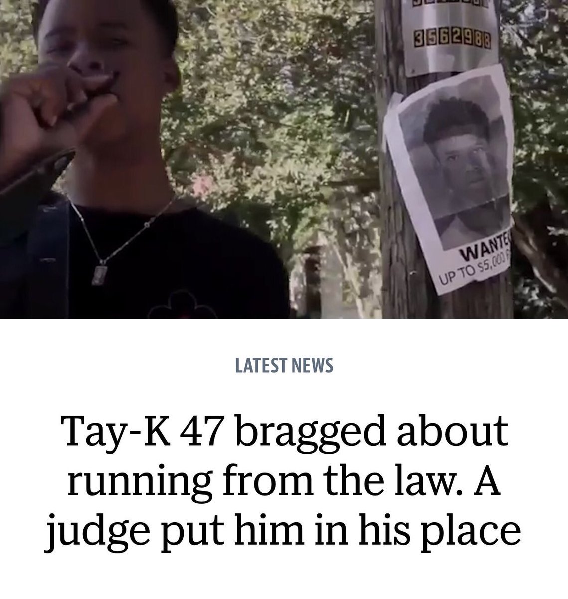 hiphopsrevival's tweet photo. A State district Judge denied #TayK’s request for bond because he “bragged” about the crimes in “The Race” 🤦‍♂️😤 https://t.co/0fgJKtSpWL
