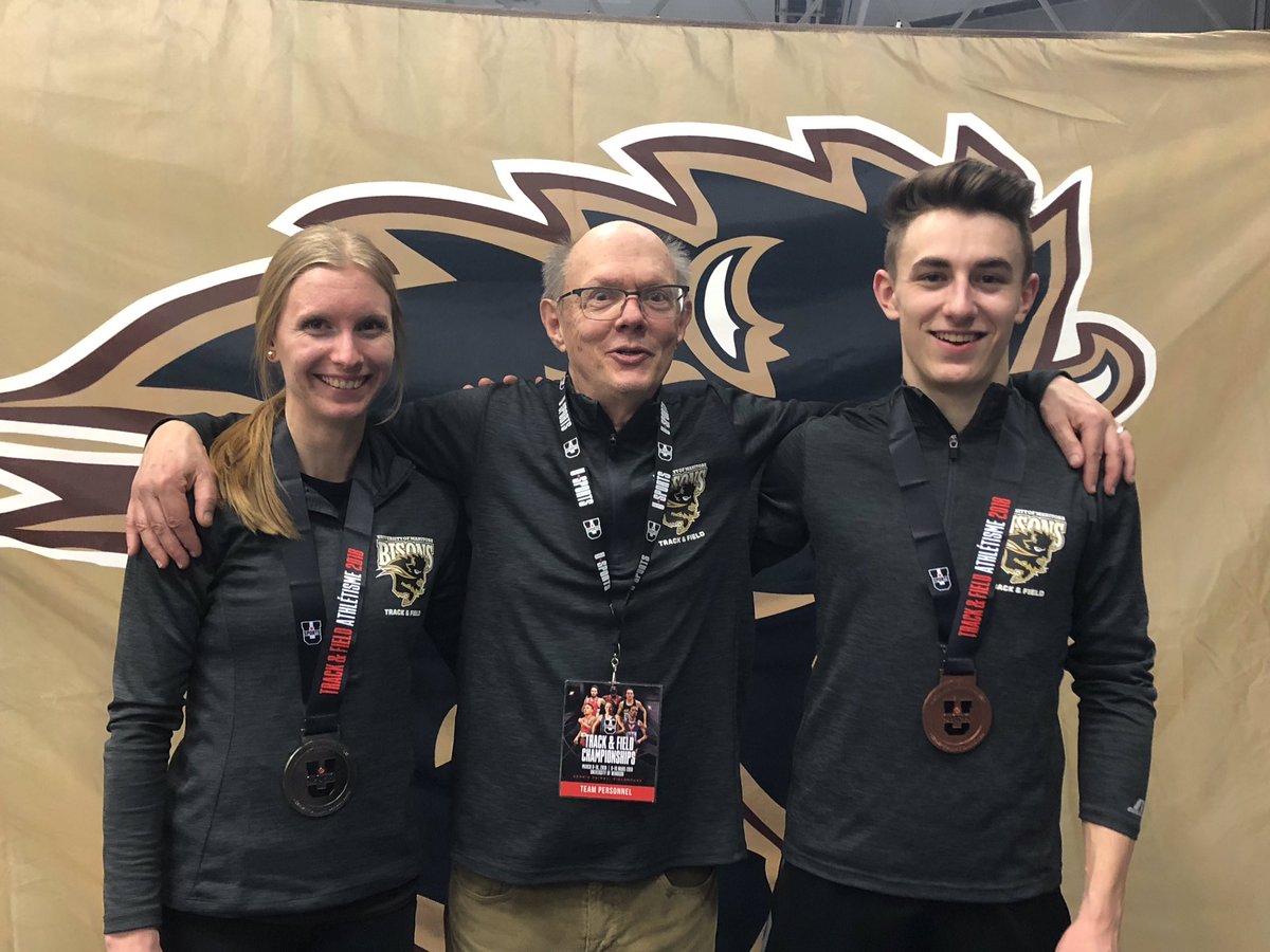 Two Bisons on podium on day 1 of 2018 <a href="/USPORTSca/">U SPORTS</a> T&amp;F Championship...

Tegan Turner - 2nd (women 60)
Marcel Dufault - 3rd (men 60)

#gobisons