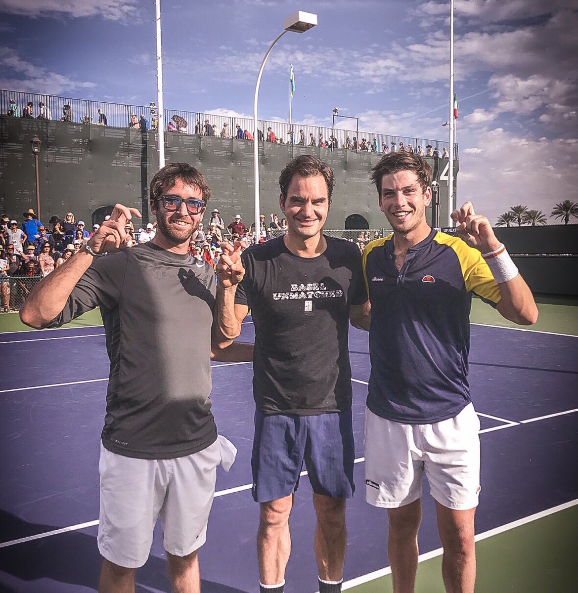 TCU_Athletics's tweet photo. Our guys @cam_norrie &amp; Facundo representing the Horned Frogs with the 🐐‼️ #FrogFam https://t.co/b37n7Q5bfv