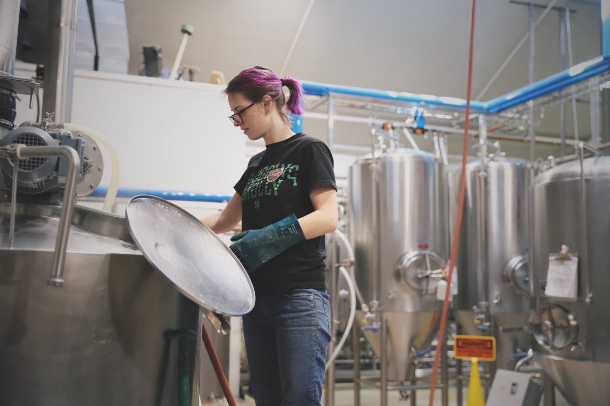 OdellBrewing's tweet photo. For the Pink Boots Collab Brew Day we brewed a dry-hopped gose and named Ruth Bader Gose because it’s “slightly salty, sometimes sweet and always on point.” Look for it soon only at the taproom. #iwd2018 #pinkbootscollaborationbrewday2018 #thenotoriousrgb https://t.co/U72FjRpIpa