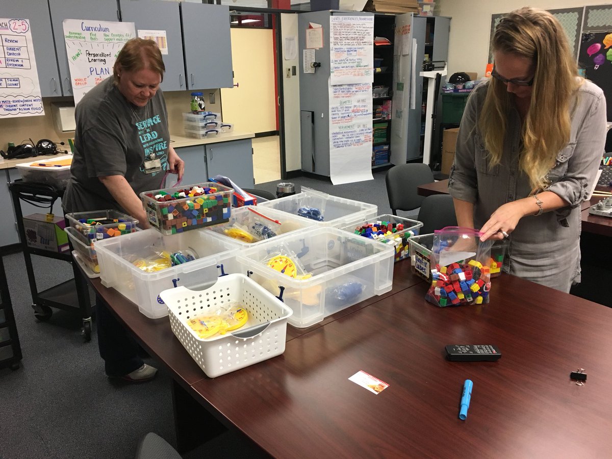 chelseyvedepo's tweet photo. Make and take math manipulative tubs! Way to go CLCE teachers and math coach! Making sure every child’s learning needs are met. @CLCEThunderbird #clcelearns https://t.co/lWWaWQaO4X