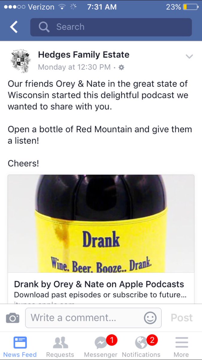 DrankThePodcast's tweet photo. Thanks so much @hedgeswine for spreading the Drank Love a few weeks back...

Sorry we're so tardy on our gratitude, we're a bit behind on the "Drank Socials".

Cheers, fam!

#EpisodeSevenOutFriday https://t.co/Kzz6wRJBRT