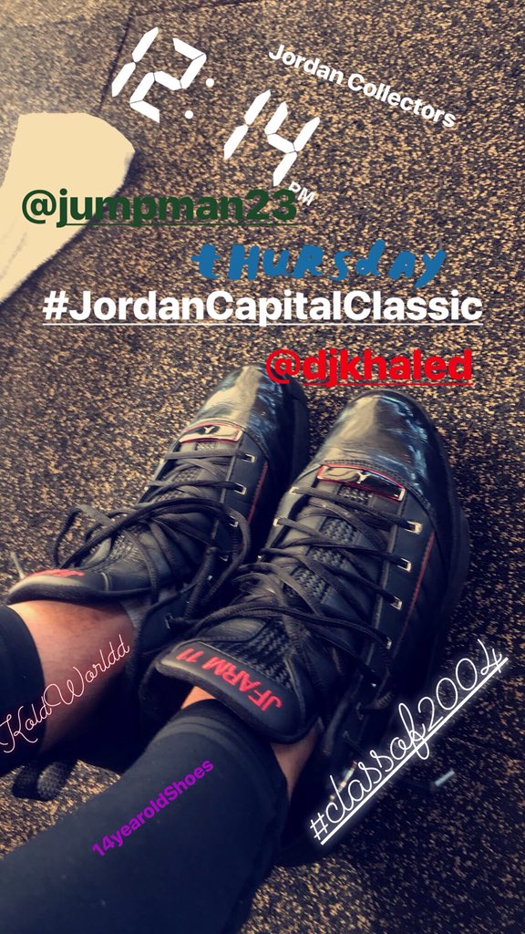 Respect it @djkhaled @Jumpman23 #2004 #CapitalClassic rare Shoes limited 12 each side