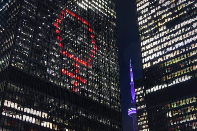 Look up at the skyline in Toronto tonight as TD &amp; other companies around the world illuminate their buildings to showcase a collective commitment to accelerating gender equality in the workplace. We’re proud to be a part of the <a href="/CatalystInc/">CatalystInc</a> #IWD2018 Skyline Takeover #WILPower