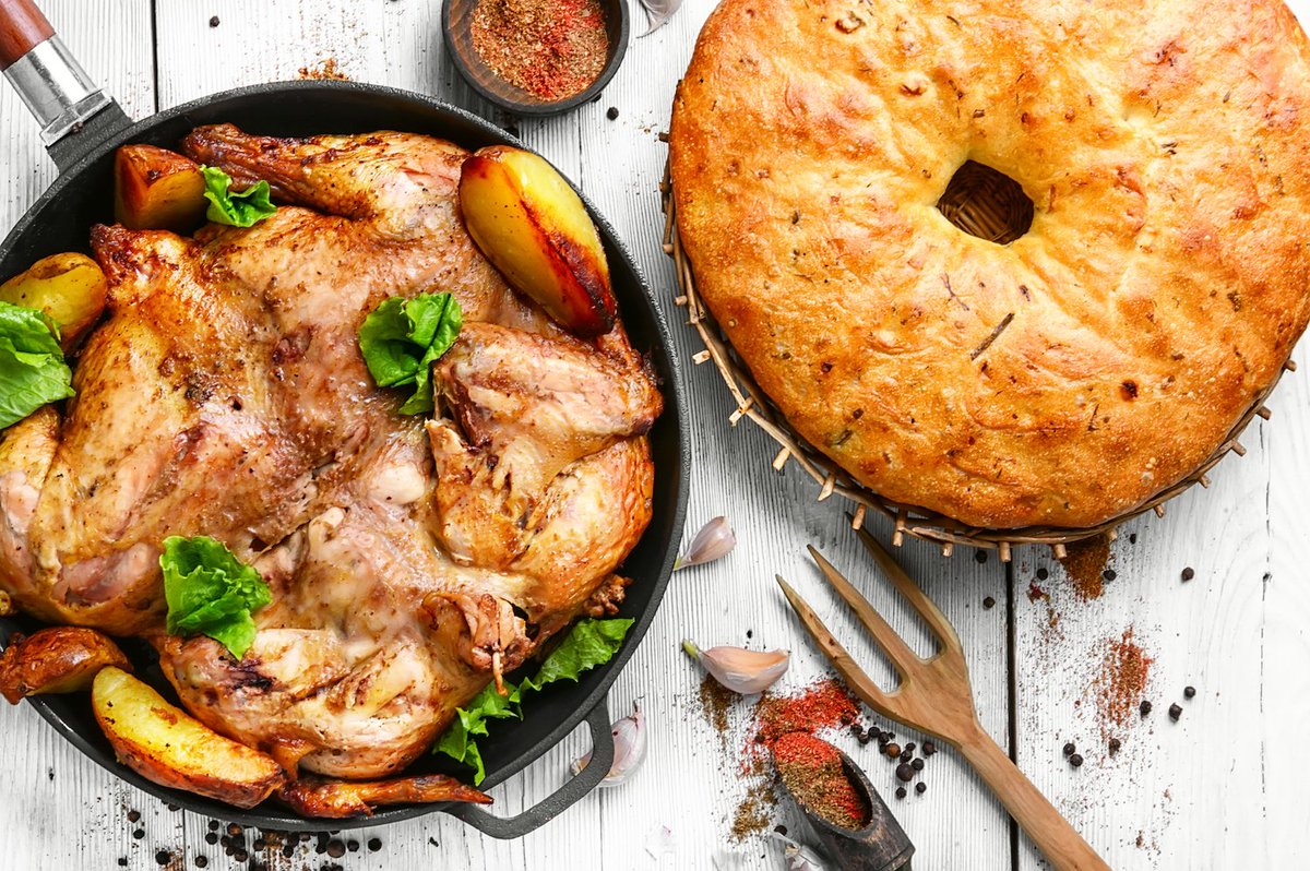 Roast chicken with potatoes - one of our favourite go-to recipes. #ChefsPlate