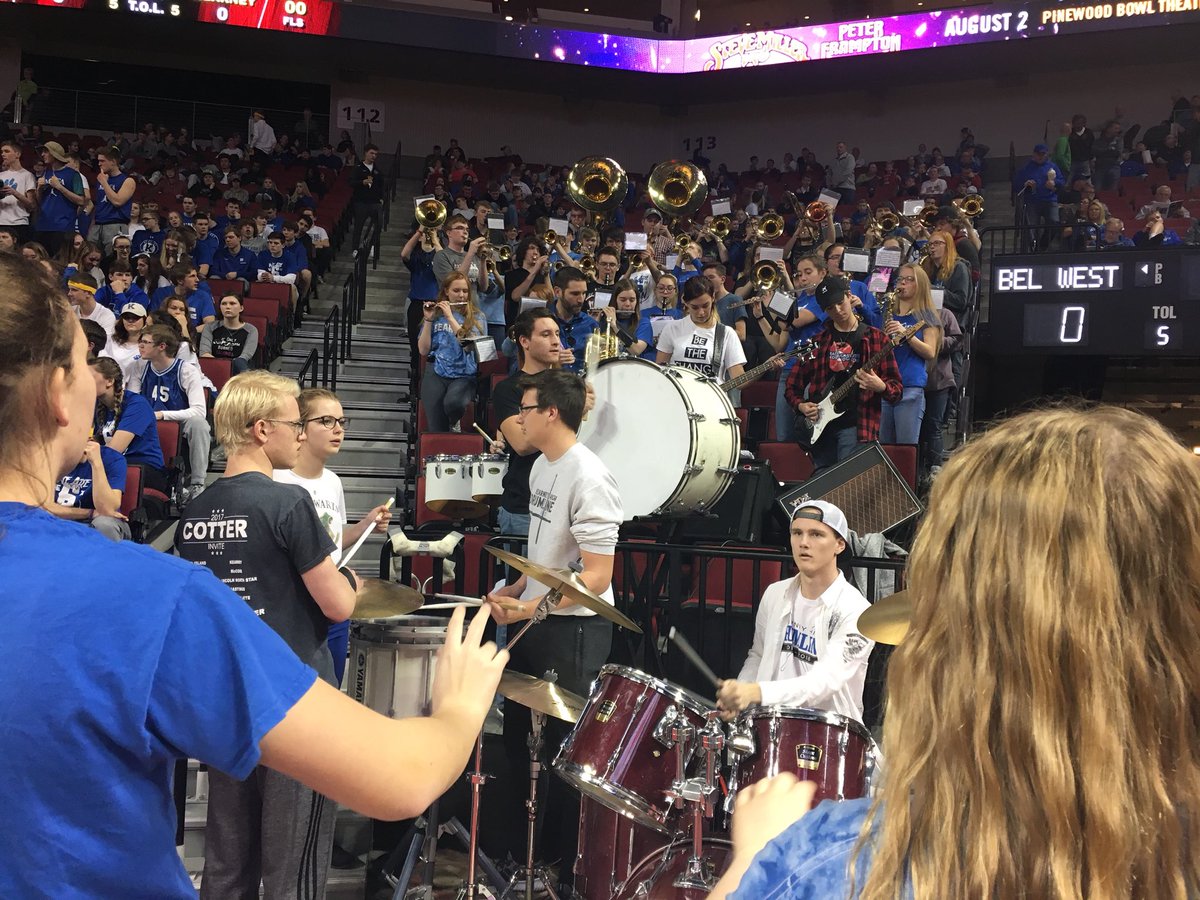 bearcatbands's tweet photo. The Bearcat Band is bringing it at State Basketball!  Go Bearcats!  #khsbearcatnation https://t.co/ScFh4GfQci