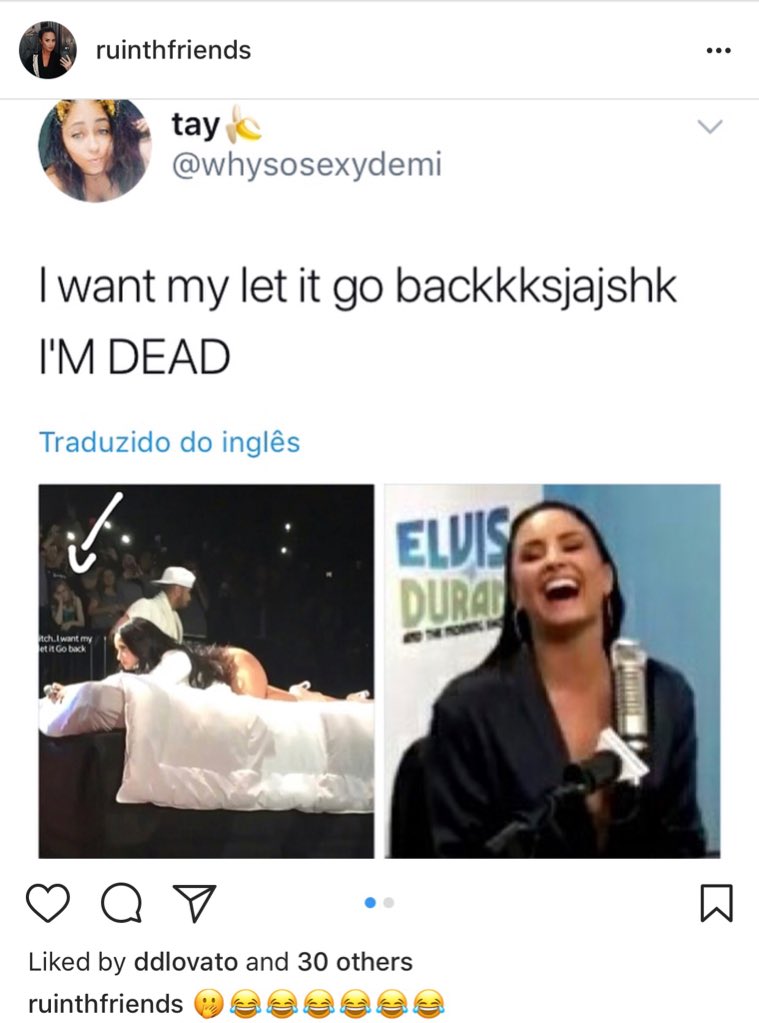 LovatoArmyUS's tweet image. Demi liked this post on Instagram.