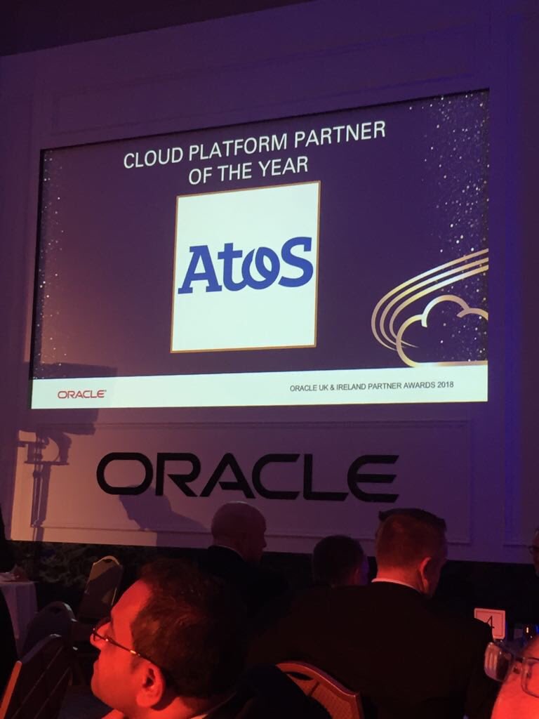 TDSYNNEX_UKORCL's tweet photo. #Oracle #PartnerAwards18 Cloud Platform Partner of 2018. Congratulations to winners @Atos and all the nominees! #TechDataAS #oraclepartner https://t.co/i71XmpFinL