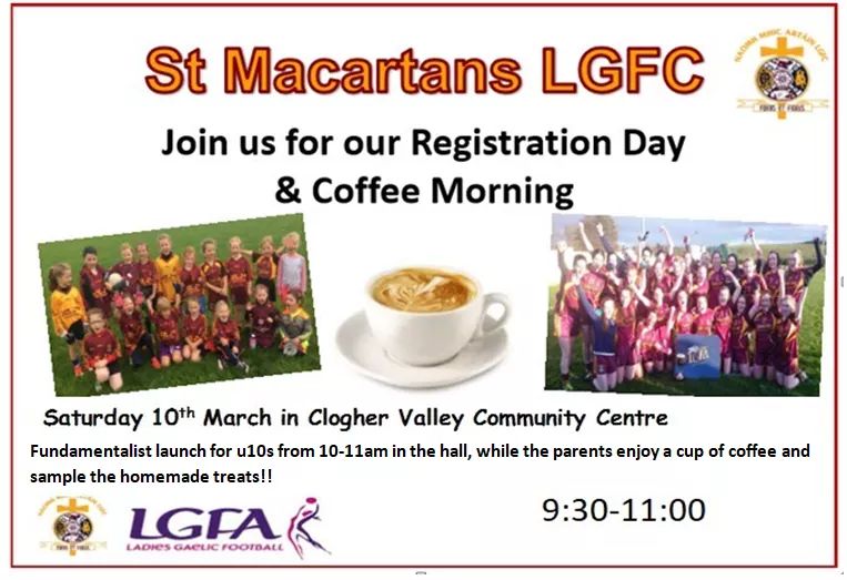 **Registration and Coffee morning**
Saturday 10th of March from 9:30-11:00.
 Fundamentalist launch for u10s: 10-11am.