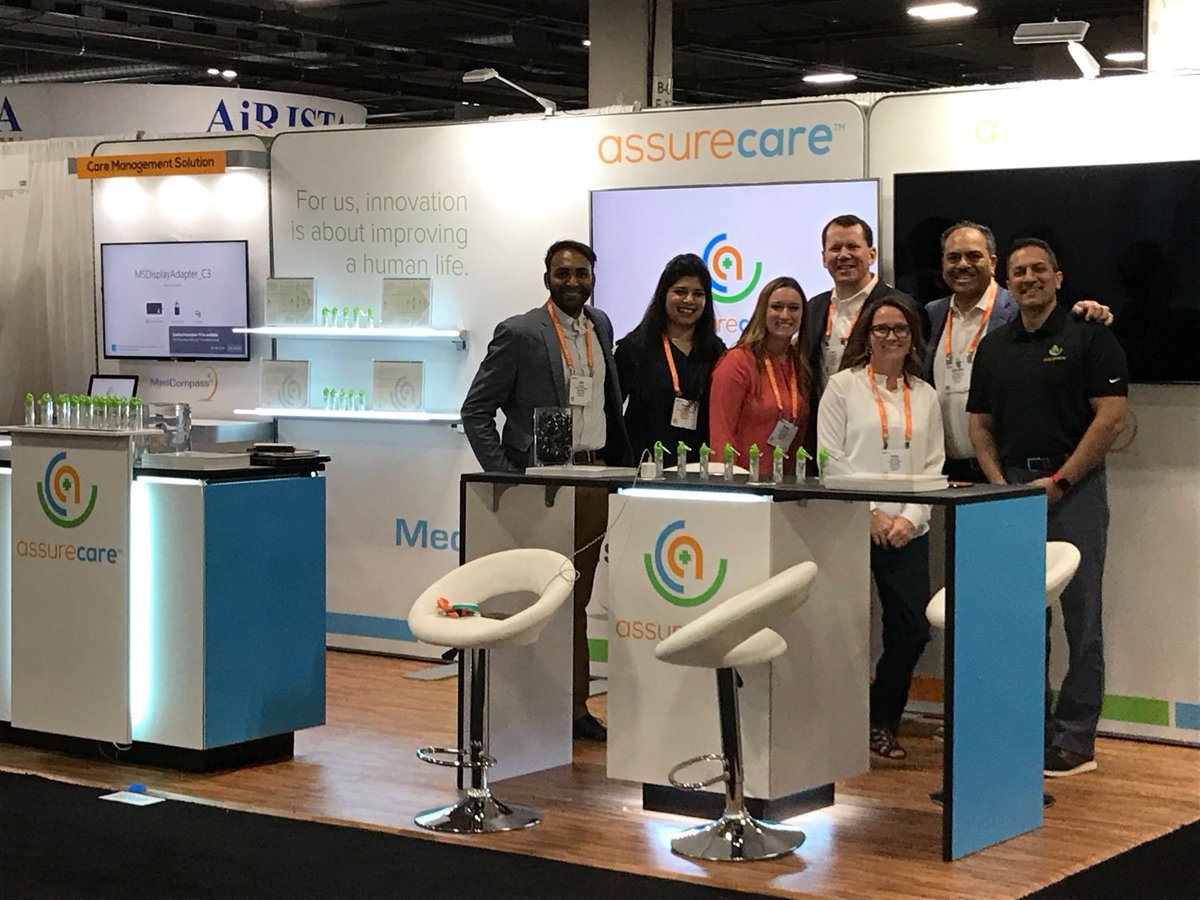 AssureCareLLC's tweet photo. We are having a productive week at #HIMSS18, come join us! Booth 11318 https://t.co/N29WpcyqSf