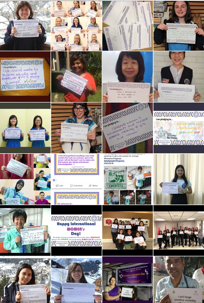 wagggsworld's tweet photo. HOW GREAT ARE OUR GIRLS??!! 🎉🎉

Check out all these AMAZING #pressforprogress pledges from our #Girlguides #girlscouts and supporters around the globe 🌍🌎🌏

Make your own #iwd2018 pledge and tag #pledgingforprogress to share with us 💛💙 https://t.co/Ht3e73tJzV