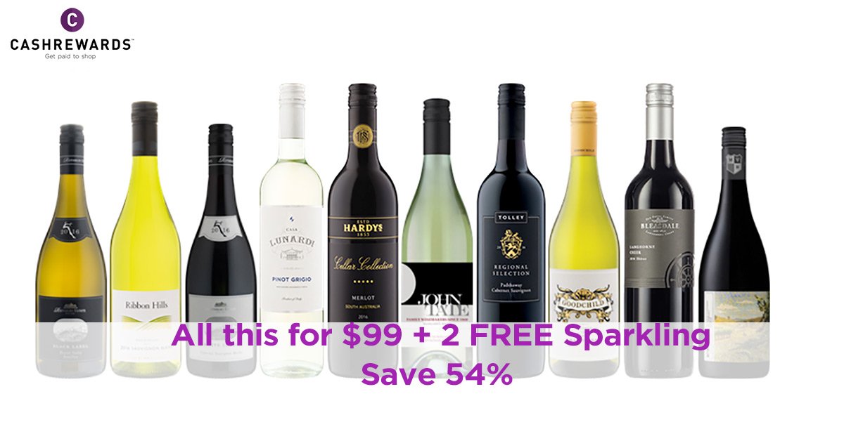 CashrewardsAU's tweet photo. TGIF- The weekend's almost here &amp; it's time to crack open a bottle or two. Cellarmasters have a great deal on a 10 pack of mixed varieties. You'll never run out of options with this mix.
Want more on this deal? https://t.co/PH2K0zIXNf #Cellarmasters #Cashback #Cashrewards https://t.co/DdvQAcqg2h