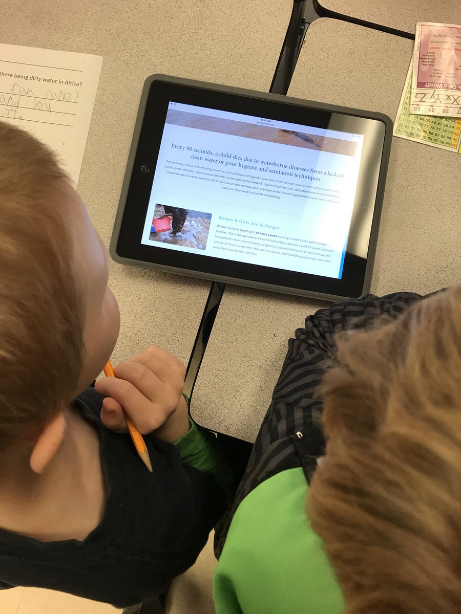 BloomMsDavis's tweet photo. Researching organizations that help get clean water to villages in Africa. PBL connection with @jcpsbloommusic for her project connected to The Water Princess book. @BloomBulldogs @AssistSupArea4 #DLBloom #Area4Success https://t.co/vstNRVX9aC