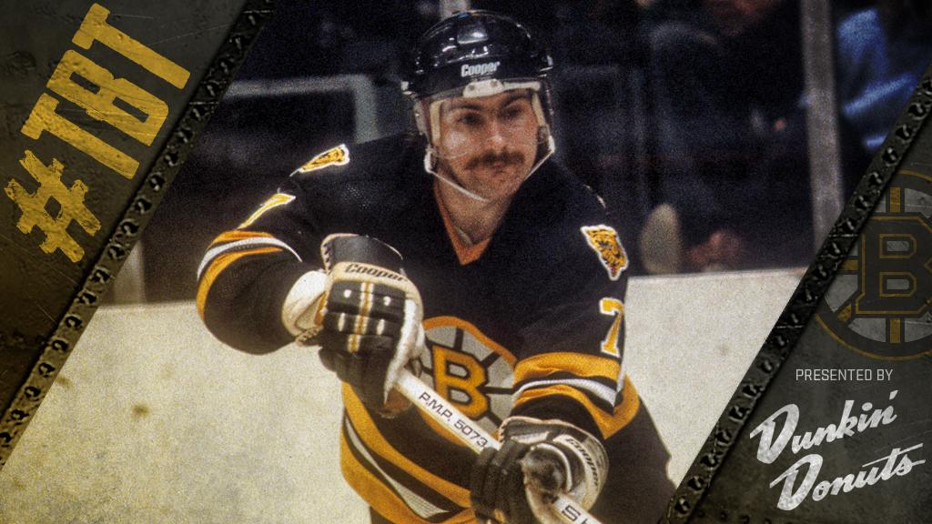NHLBruins's tweet photo. .@DunkinBoston #TBT: On March 8, 1983, Ray Bourque became just the second defenseman in team history to score a hat trick with three goals in an 11-5 victory at the Quebec Nordiqiues. https://t.co/B6AXITHqGM