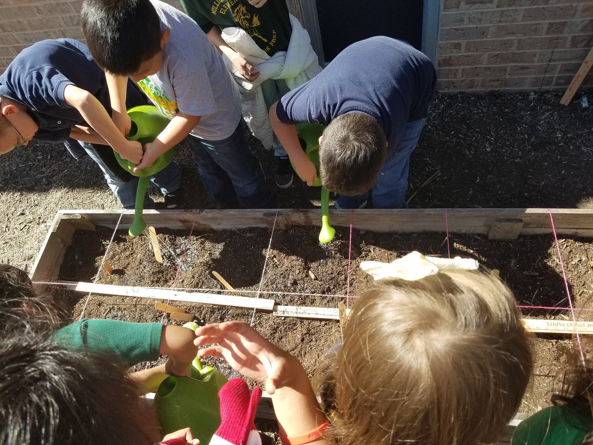 Outdoor learning in our school garden was a blast! Math, science, reading &amp; teamwork all in one lesson! #AISDProud