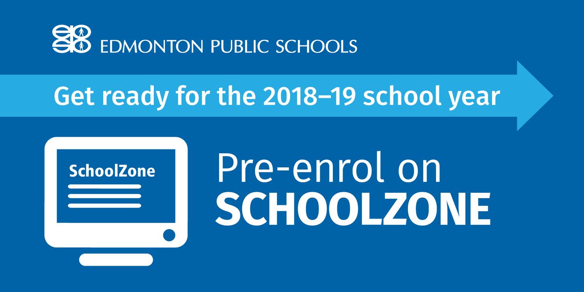 EPSBNews's tweet photo. Pre-enrolment starts today at 9 a.m.! Parents of students currently attending #EPSB can select their child’s preferred school on SchoolZone. More at https://t.co/trTXVSBgTI #yeg https://t.co/ttFiq78CVa