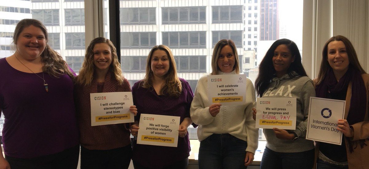 kkinicki's tweet photo. CLEmpower representing #InternationalWomensDay #PressforProgress #IWD @Cision https://t.co/DmJicPIQsn