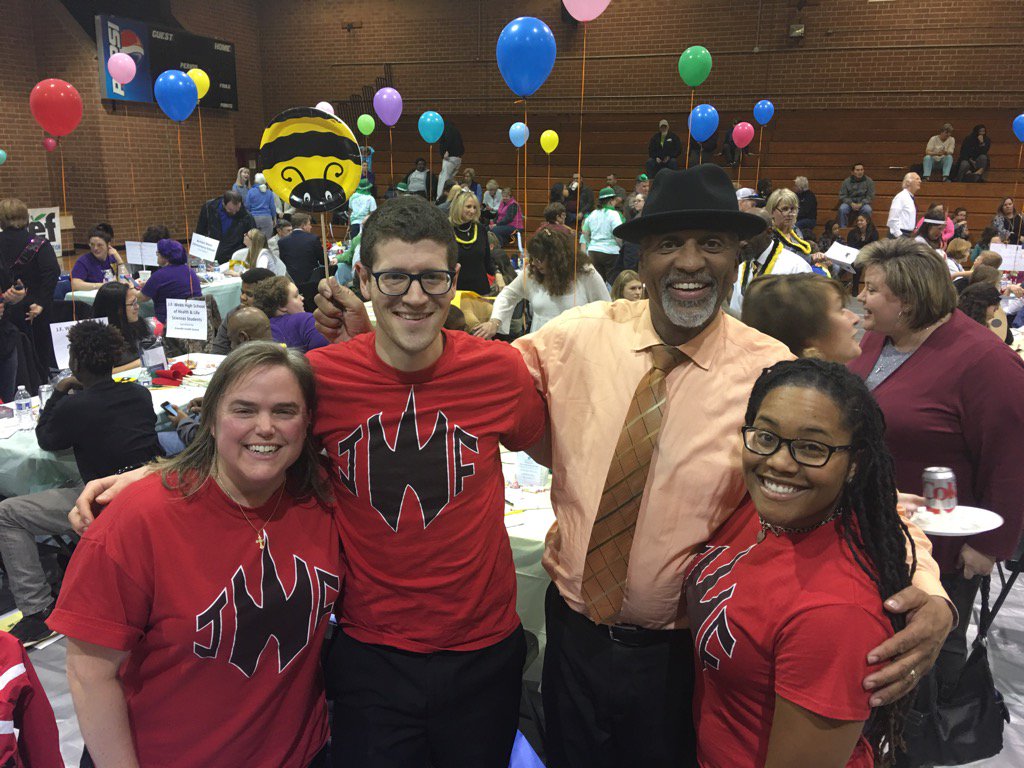 JFW Staff 2018 Spellebration Team of C. Griffin, J. Vuletich, and R. Hewitt.