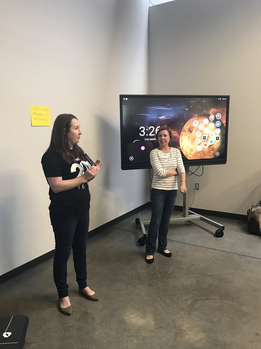 katiedomfort's tweet photo. @AmandaD_CO and Amy sharing how the #ActivPanel with #ActivConnectG is just like a smart phone! @learnpromethean https://t.co/fkzrBrm1hU