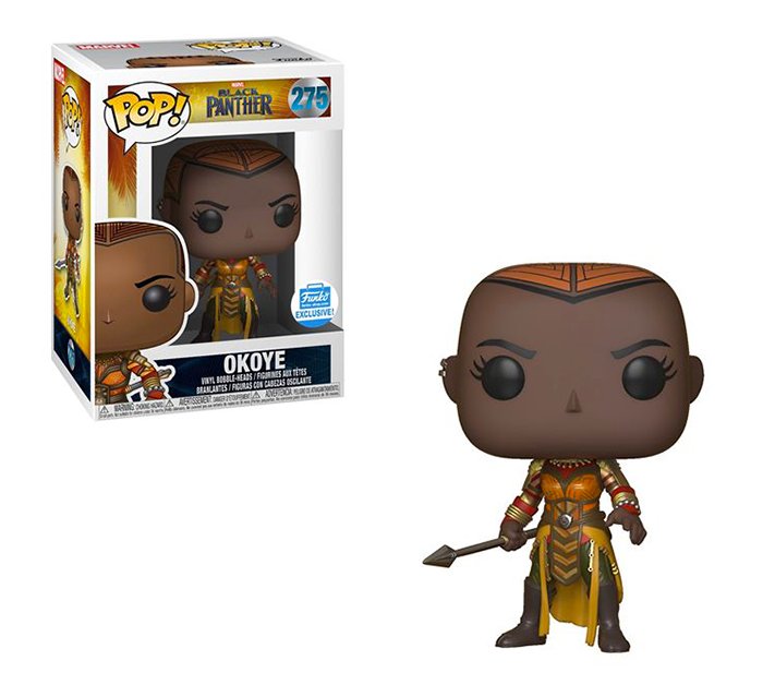 Funko's tweet photo. RT &amp; follow @funko for a chance to WIN an exclusive #Okoye Pop! #BlackPanther #InternationalWomensDay https://t.co/8hXkv19xMY