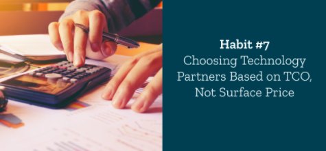 In the 7th and final installment of the 7 Habits of Highly Successful #IT Service Providers #blog series, learn why a low total cost of ownership for your #technology solution over time is the best way to maximize #margins and optimize #productivity. gag.gl/tbyoAq