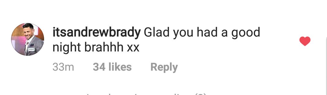 slinehan1's tweet photo. Late night theory lol. I think this "brahhh" thing is some sort of inside joke, he's said it a couple of times now. Also Andrew barely ever puts kisses on comments but he put two on this one to Shane, make of that what you will. πππ€π #Shandrew #Courtdrew #KeepingTheShipAlive https://t.co/vky0yL7eF6
