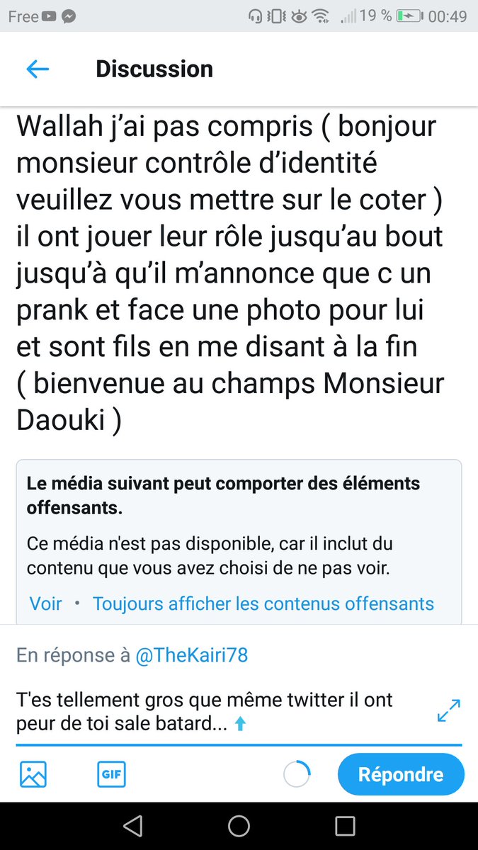 OWuilrex's tweet photo. @TheKairi78 T'es tellement gros que même twitter il ont peur de toi sale batard...⬆️ https://t.co/TqeE1HoOaO