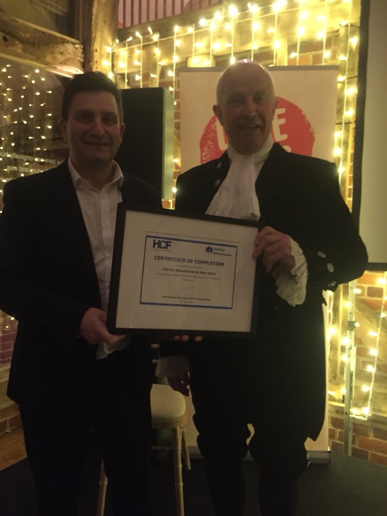 communityABEH's tweet photo. Delighted to be invited to the #HighSheriffAwards2018 and to receive our #buildingeffectiveness recognition. Well done also to our Chair of Trustees @janwingware on her well deserved Personal award. Thanks to @HertsSheriff @HertsCommunityF @CranfieldTrust https://t.co/glkHDd8WKI