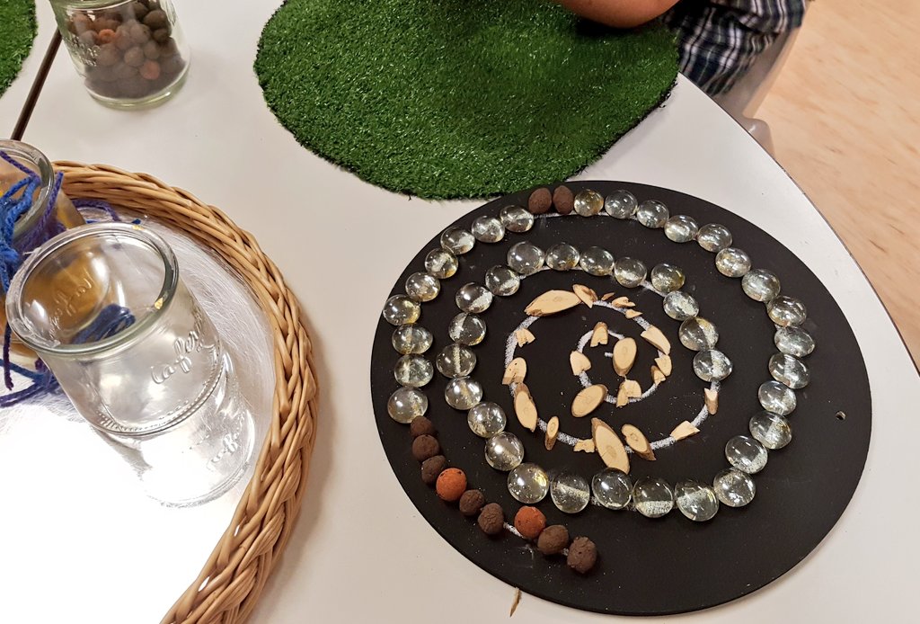 EYideas1's tweet photo. More transient art today! Spirals are a big hit in our classroom at the moment @Reception_TTS @TanglinTrust #art #EYFS #eyfstwitterpals https://t.co/48NlK3txtd