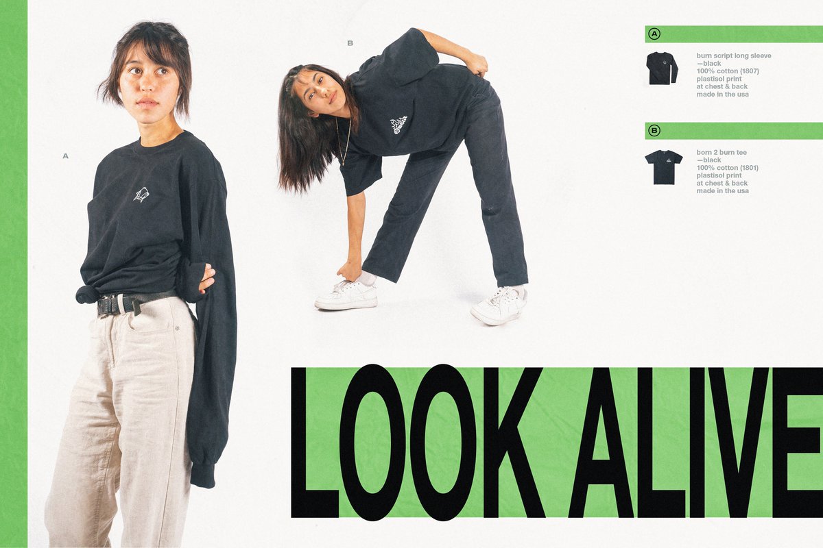 OWSLA's tweet photo. ‘BORN 2 BURN’ // SPRING 2 COLLECTION NOW AVAILABLE ON https://t.co/5TWmq5LQql https://t.co/PvxURbd6MN
