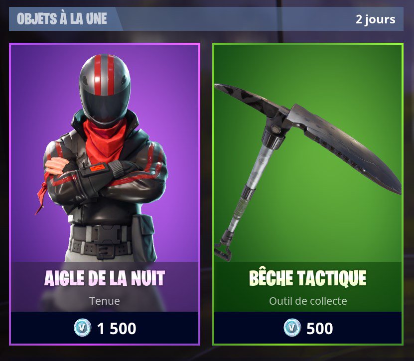 Pioche fortnite 500 v bucks