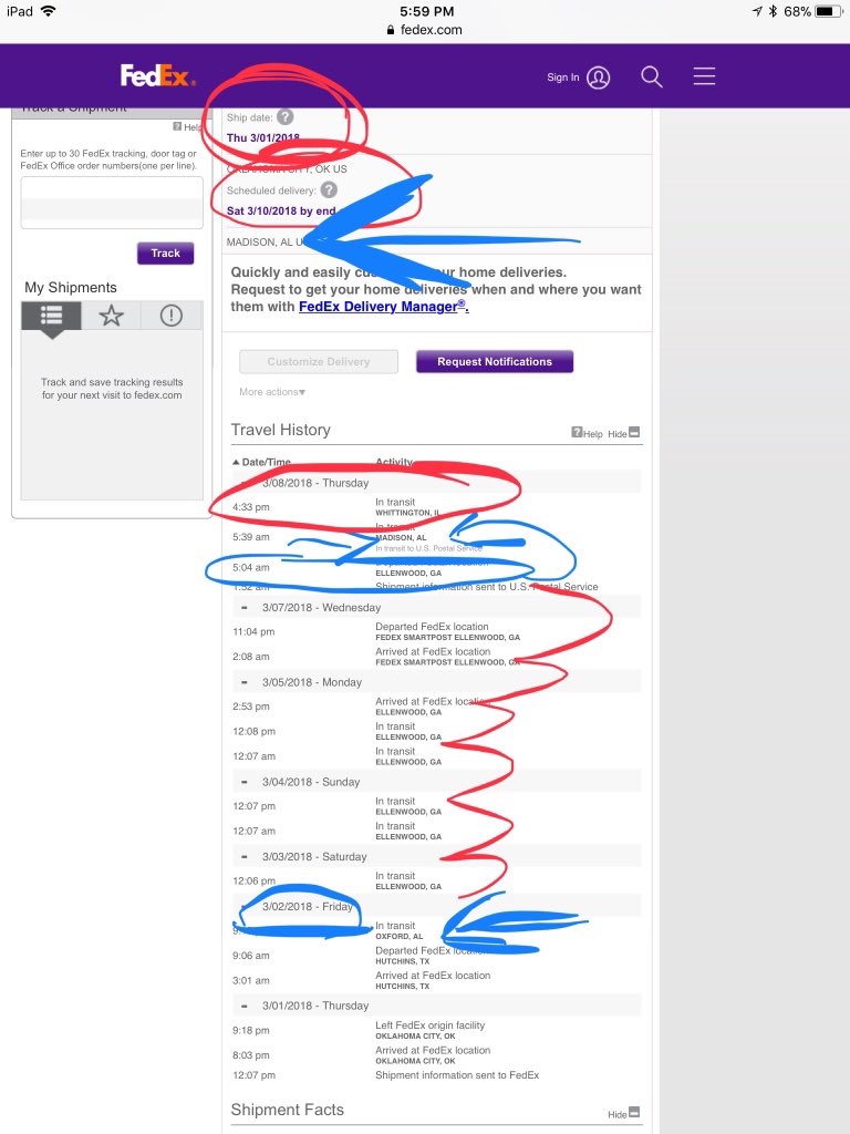 what is end of day to fedex