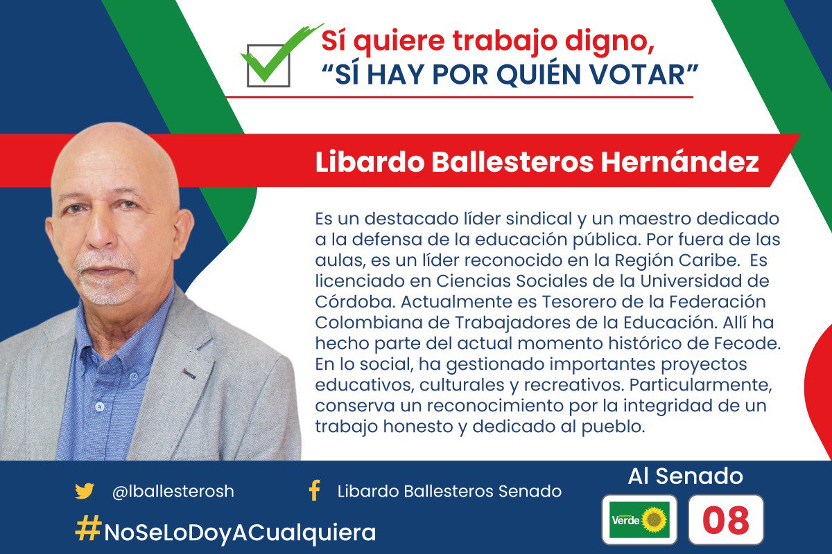 Libardo Ballesteros Senado 🌻8 tweet media