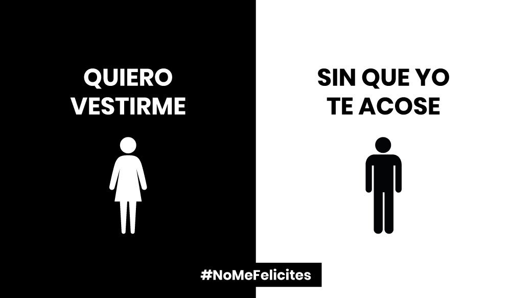 CopilotoAgencia's tweet image. Hoy no celebramos un mérito, celebramos una lucha. Por eso #NoMeFelicites y súmate a nuestra lucha para que 7 de cada 10 peruanas ya no sufran acoso en la calle. ¿Piensas como nosotros? Súmate a la causa y #NoMeFelicites.#8M