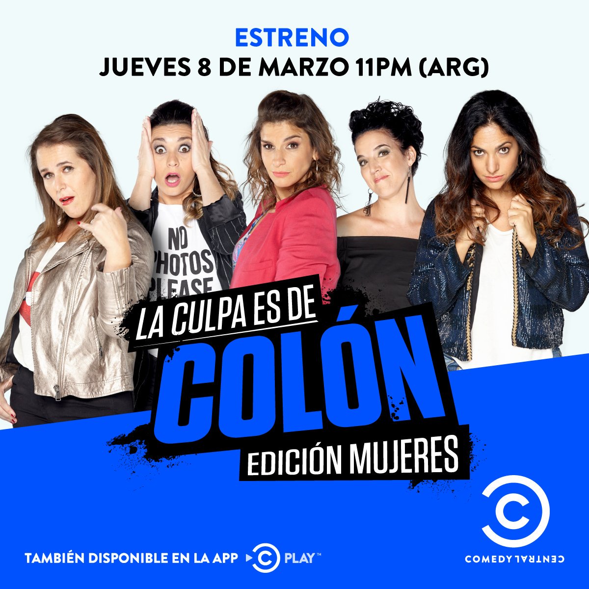 ¡La espera terminó! No te separes de tu TV que esta noche estará llena de risas con el estreno de #LaCulpaEsDeColón, Edición Mujeres. ¡La cita es HOY a las 11PM AR! ❤️ #MujeresEnComedy