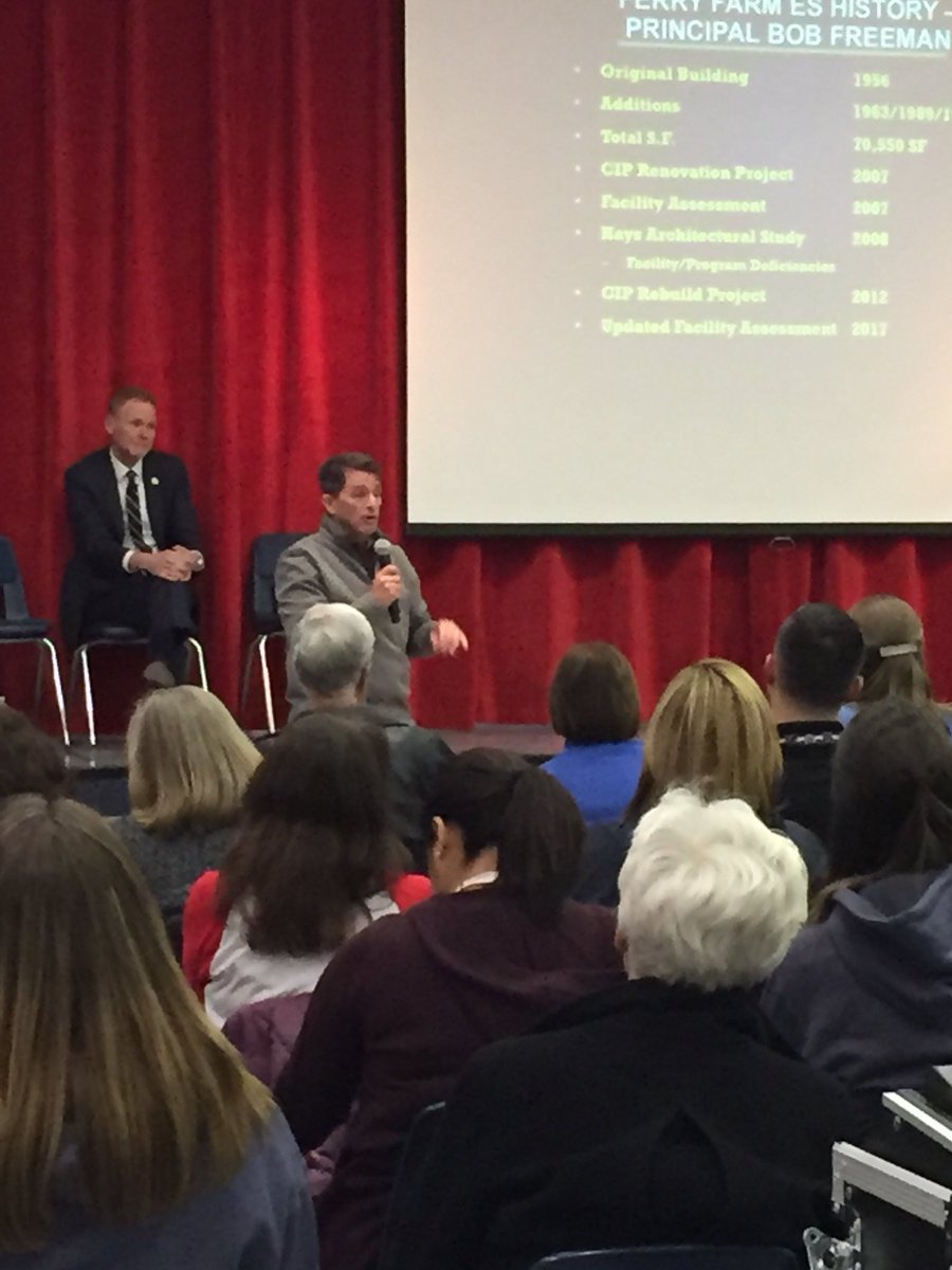 FerryFarmES's tweet photo. Rebuild or renovate?? @SCPSchools discusses logistics... https://t.co/0J54NFSOOt