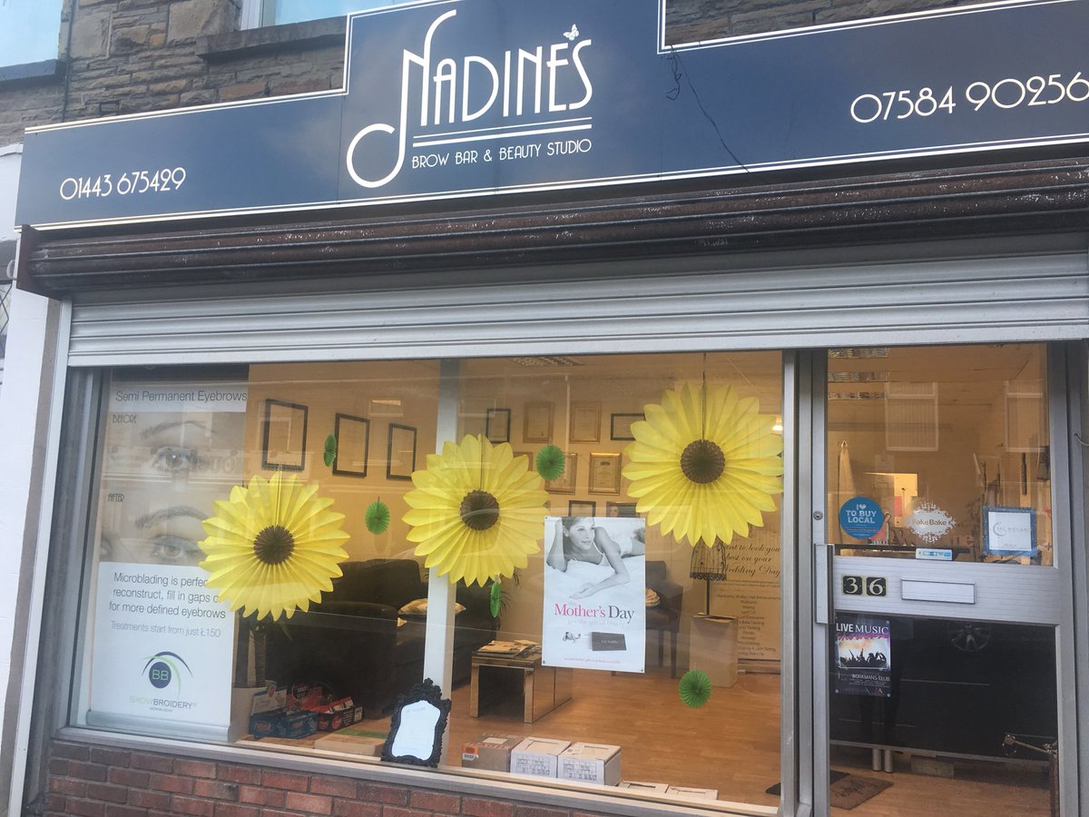 Nadinesbrows's tweet photo. Our new window #spring #tonyrefail #rct #beautysalon #beauty #gilfach #microblading #glamour https://t.co/glLbVmtKop