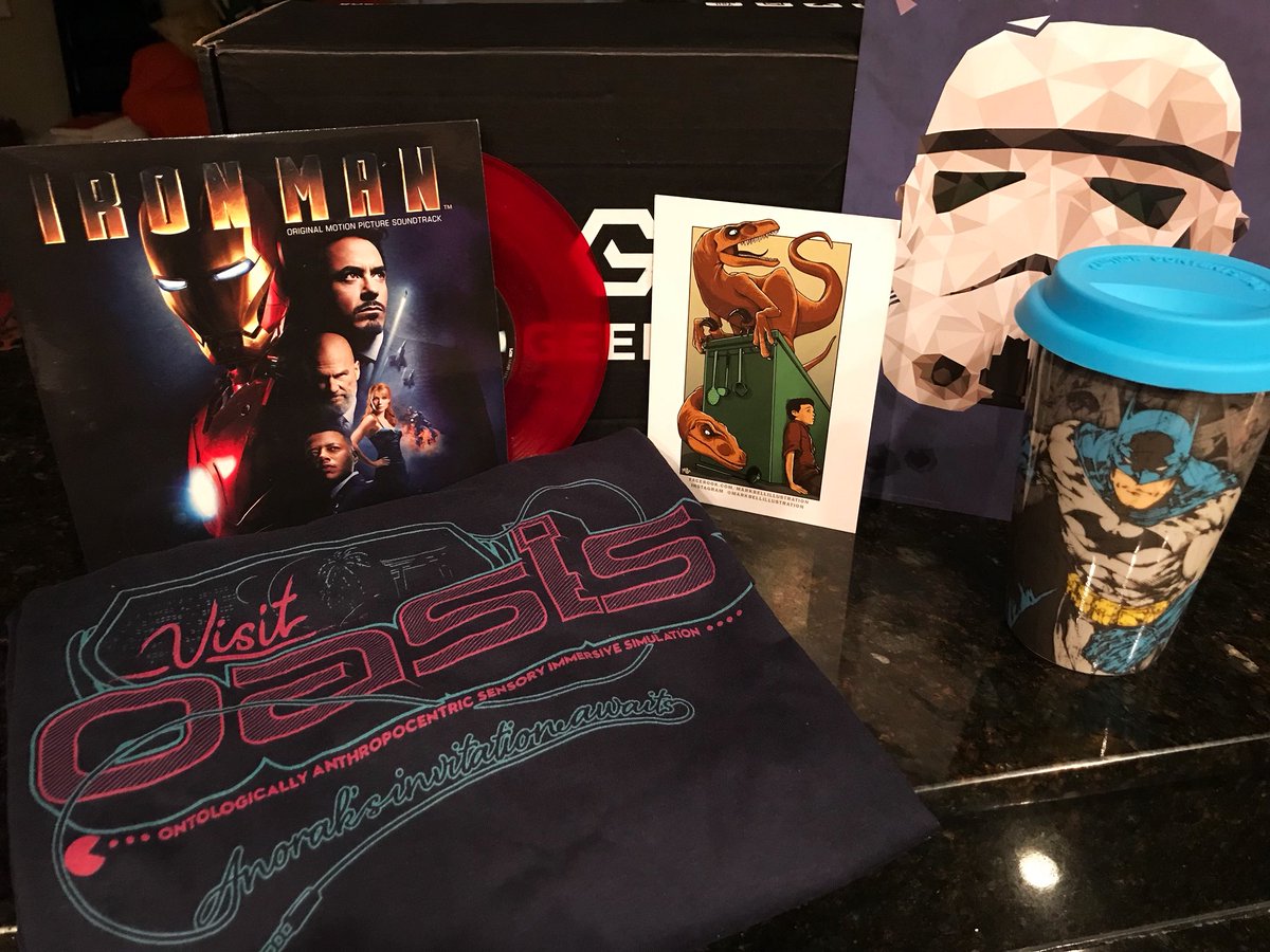 jlturman's tweet image. Another awesome #mygeekbox! 📦#ironman #starwars #batman #jurrasicpark #loki #readyplayerone #mygeekboxfeb